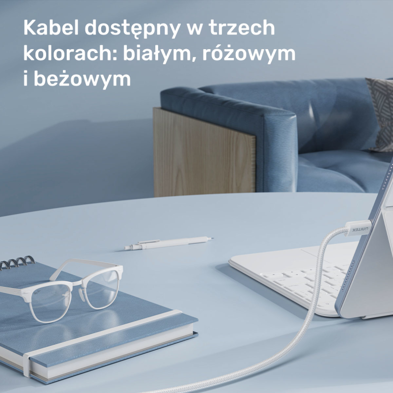 Unitek Kabel w oplocie zwijany magnetycznie USB C PD... | PartsPC.pl