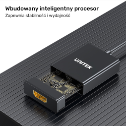 Unitek Adapter VGA na HDMI FullHD czarny 15cm | PartsPC.pl