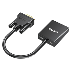 Unitek Adapter VGA na HDMI FullHD czarny 15cm | PartsPC.pl