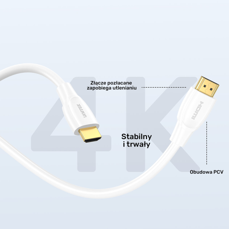 Unitek Kabel HDMI 2.0 4K biały 10m