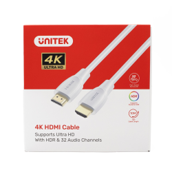 Unitek Kabel HDMI 2.0 4K biały 7,5m | PartsPC.pl
