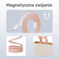 Unitek Kabel w oplocie zwijany magnetycznie USB C PD... | PartsPC.pl