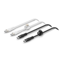 Belkin 2 Kable w oplocie USB-C na USB-C 60W, 1 m, biały... | PartsPC.pl
