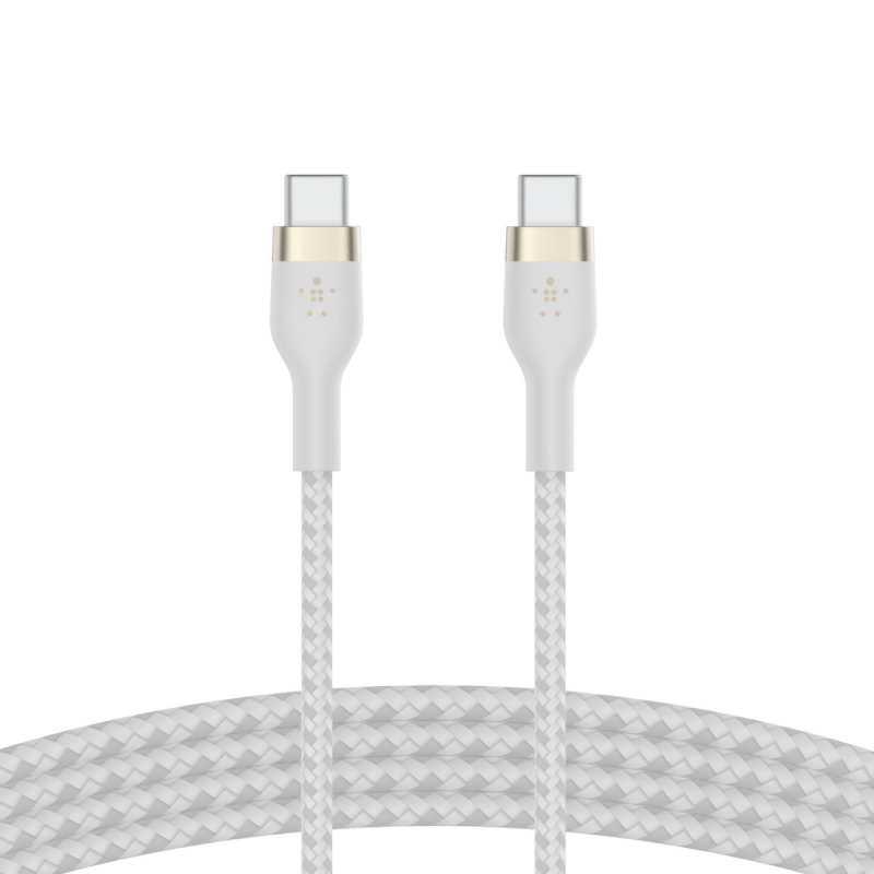 Belkin 2 Kable w oplocie USB-C na USB-C 60W, 1 m, biały... | PartsPC.pl