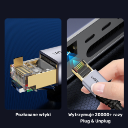 Unitek kabel Ethernet RJ-45 LAN, patchcord cat.8... | PartsPC.pl