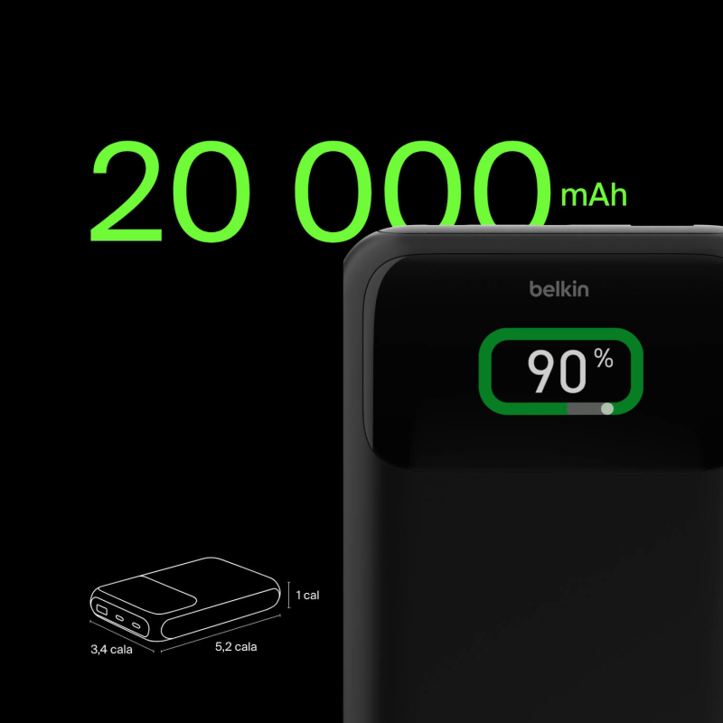 Belkin Powerbank 20 000 mAh, 2x USB-C PD 65W, USB-A 18W... | PartsPC.pl