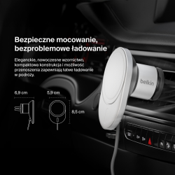 Belkin Ładowarka samochodowa, magnetyczna, Qi2.0, 15W... | PartsPC.pl