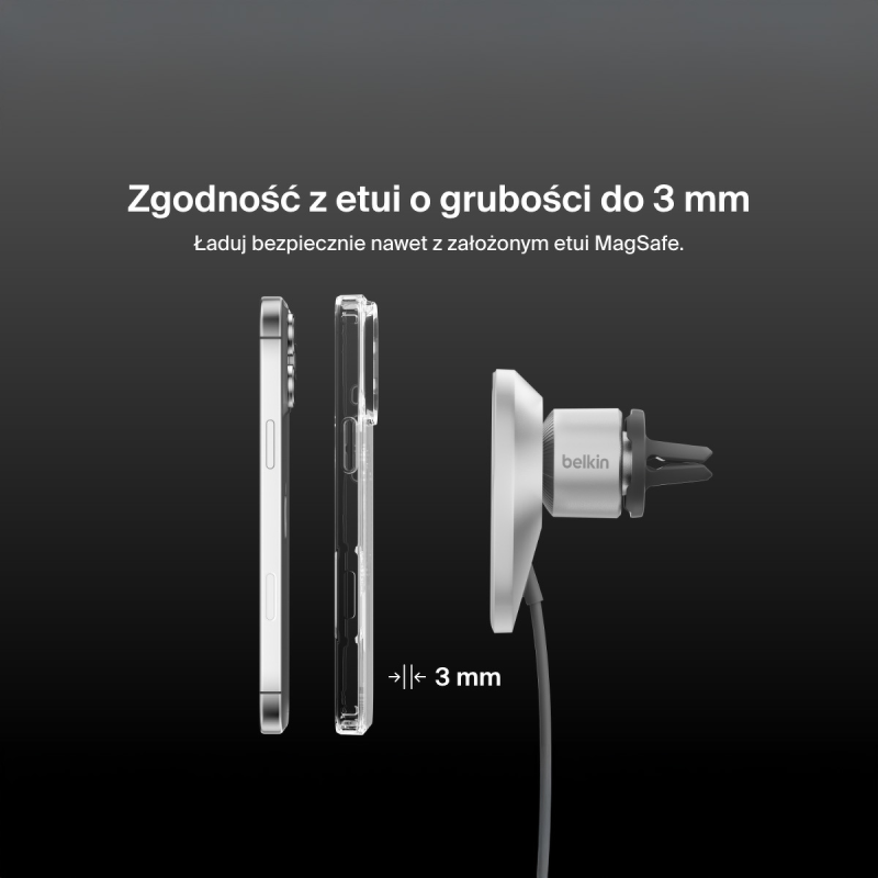 Belkin Ładowarka samochodowa, magnetyczna, Qi2.0, 15W... | PartsPC.pl