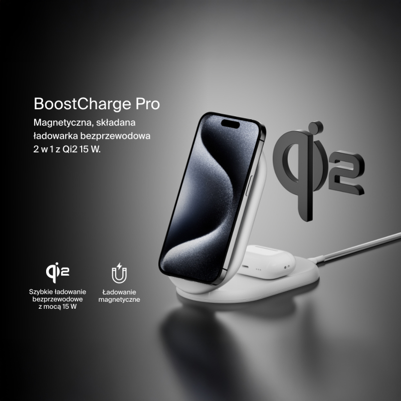 Belkin ładowarka indukcyjna składana 2w1 MagSafe Qi2 15... | PartsPC.pl
