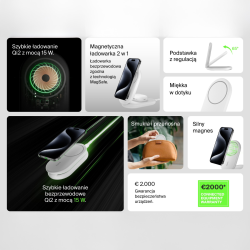 Belkin ładowarka indukcyjna składana 2w1 MagSafe Qi2 15... | PartsPC.pl