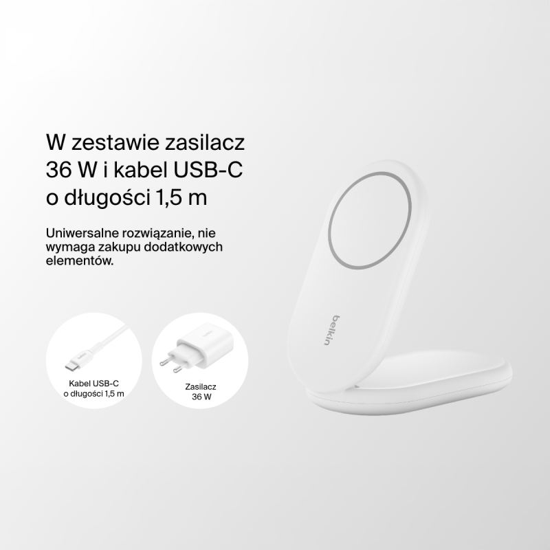 Belkin ładowarka indukcyjna składana 2w1 MagSafe Qi2 15... | PartsPC.pl