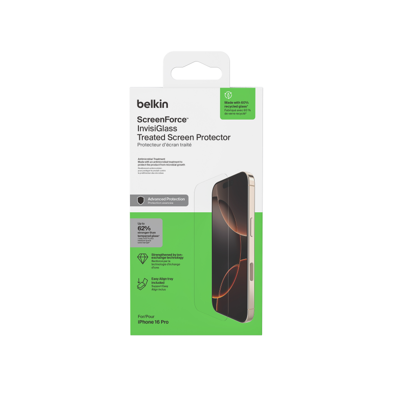 Belkin Szkło na iPhone 16 Pro / 17, InvisiGlass, z... | PartsPC.pl