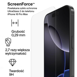 Belkin Szkło na iPhone 16 Pro Max, UltraGlass 2, z... | PartsPC.pl