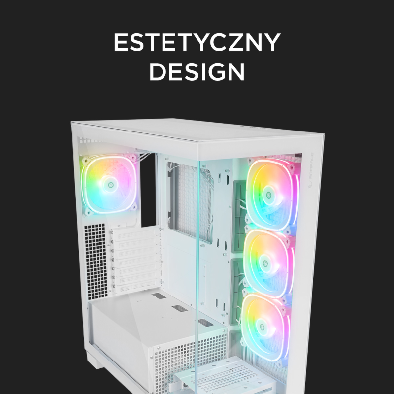 Rampage Hydra V1 Obudowa PC 4x wentylator USB C/USB A... | PartsPC.pl