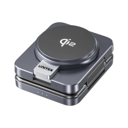 Unitek Stacja ładująca składana 3w1, Qi2, 15W, szara | PartsPC.pl