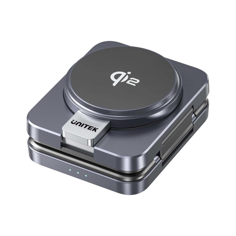 Unitek Stacja ładująca składana 3w1, Qi2, 15W, szara | PartsPC.pl