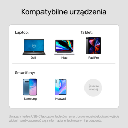 Unitek Adapter USB-C na HDMI 2.1 (8K 60Hz) szary 15cm | PartsPC.pl