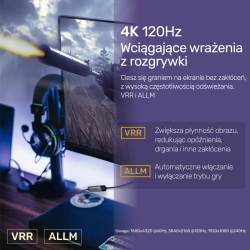 Unitek Adapter USB-C na HDMI 2.1 (8K 60Hz) szary 15cm | PartsPC.pl