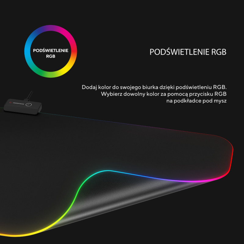 Rampage MP-24 podkładka gamingowa pod klawiaturę i mysz... | PartsPC.pl