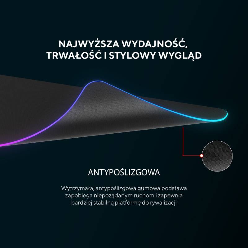 Rampage MP-24 podkładka gamingowa pod klawiaturę i mysz... | PartsPC.pl