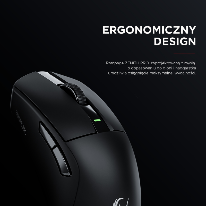 Rampage Zenith Pro Black mysz bezprzewodowa 26000 DPI... | PartsPC.pl