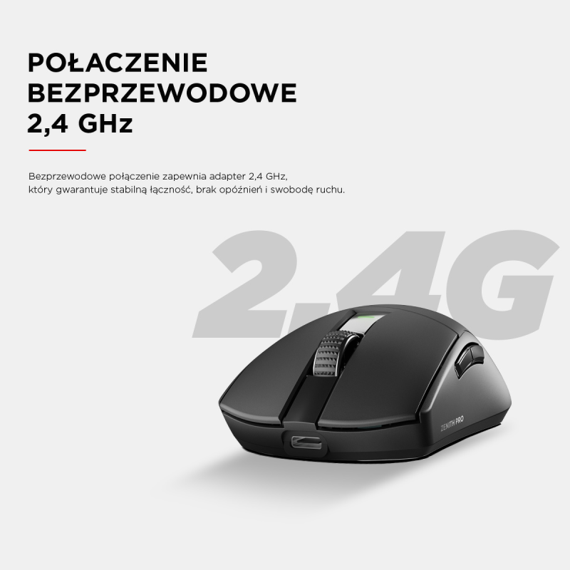 Rampage Zenith Pro Black mysz bezprzewodowa 26000 DPI... | PartsPC.pl