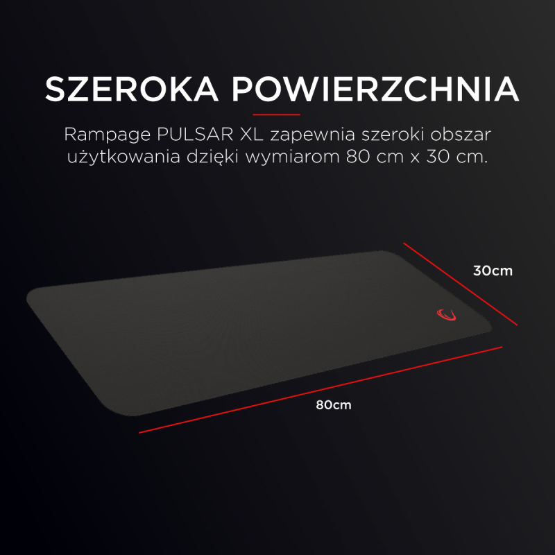 Rampage Pulsar XL podkładka na biurko gamingowa 30x80cm... | PartsPC.pl