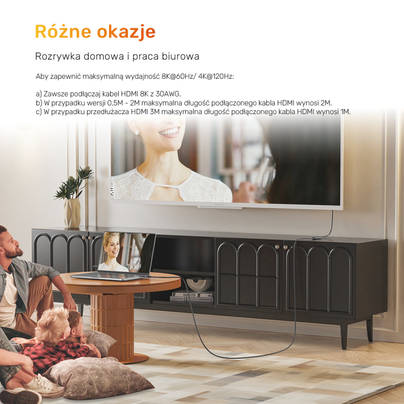 Unitek przedłużacz HDMI (M) - HDMI (F) 2.1, 8K 3m | PartsPC.pl