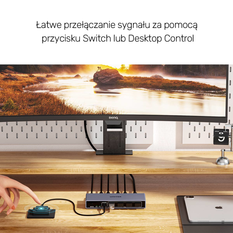 Unitek Przełącznik KVM 4K@60Hz USB 3.0 HDMI | PartsPC.pl