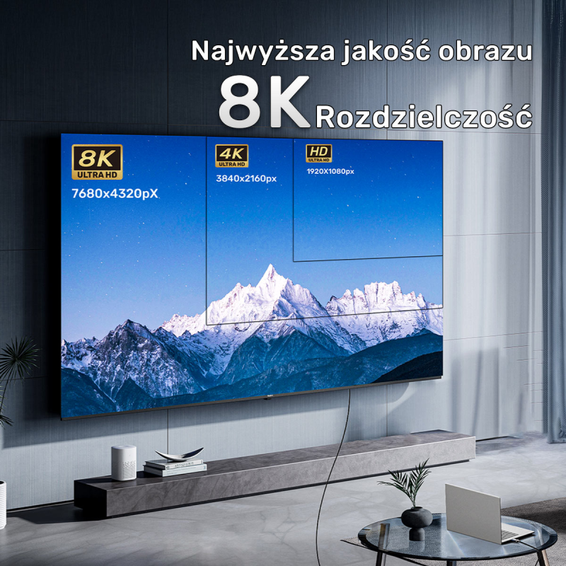 Unitek Kabel optyczny HDMI 2.1 AOC 8K 120Hz 5m | PartsPC.pl