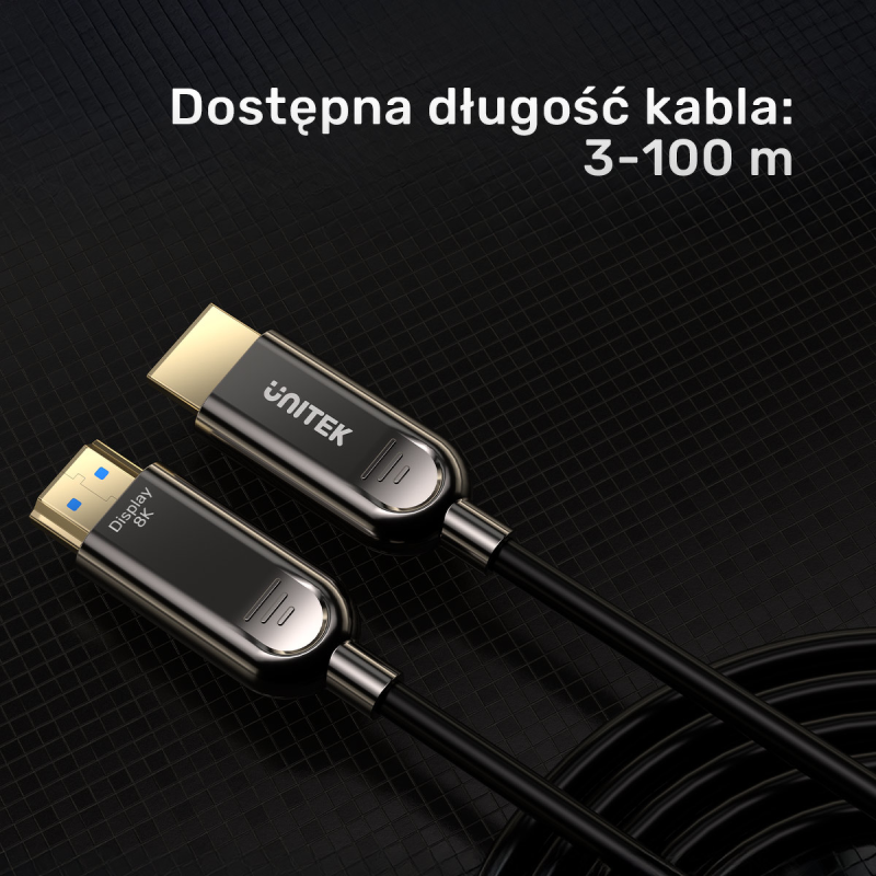 Unitek Kabel optyczny HDMI 2.1 AOC 8K 120Hz 5m | PartsPC.pl