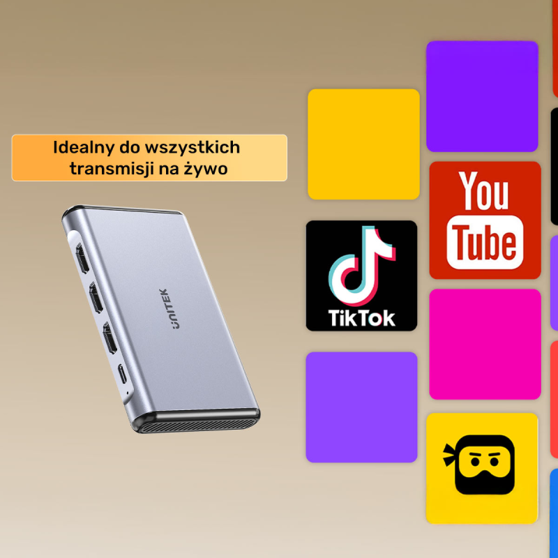 Unitek karta przechwytująca 4K@60Hz Video Capture | PartsPC.pl