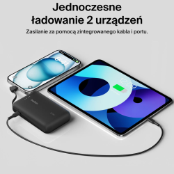 Belkin Powerbank 10 000 mAh, 20W, wbudowany kabel USB-C... | PartsPC.pl