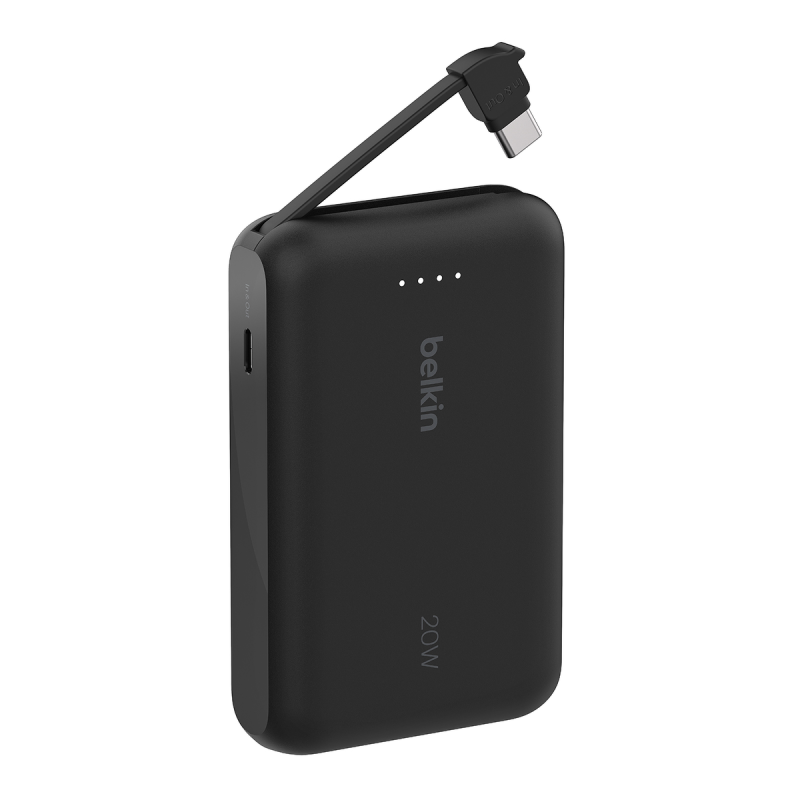 Belkin Powerbank 10 000 mAh, 20W, wbudowany kabel USB-C... | PartsPC.pl
