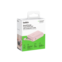 Belkin Powerbank 10 000 mAh, 20W, wbudowany kabel USB-C... | PartsPC.pl