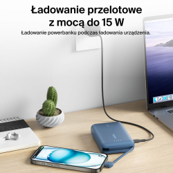 Belkin Powerbank 10 000 mAh, 20W, wbudowany kabel USB-C... | PartsPC.pl