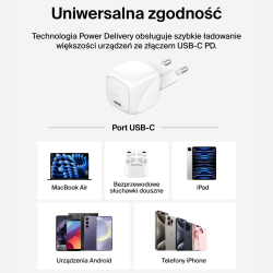 Belkin Ładowarka USB-C PD 30W, mała, biała + kabel USB-C | PartsPC.pl