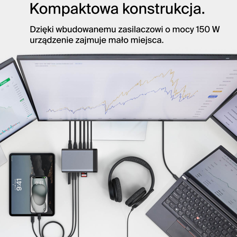 Belkin Stacja dokująca USB-C 11w1, GaN PD 150W, HDMI 8K | PartsPC.pl