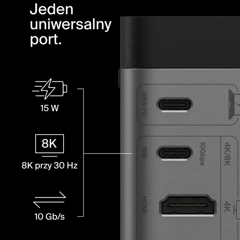 Belkin Stacja dokująca USB-C 11w1, GaN PD 150W, HDMI 8K | PartsPC.pl