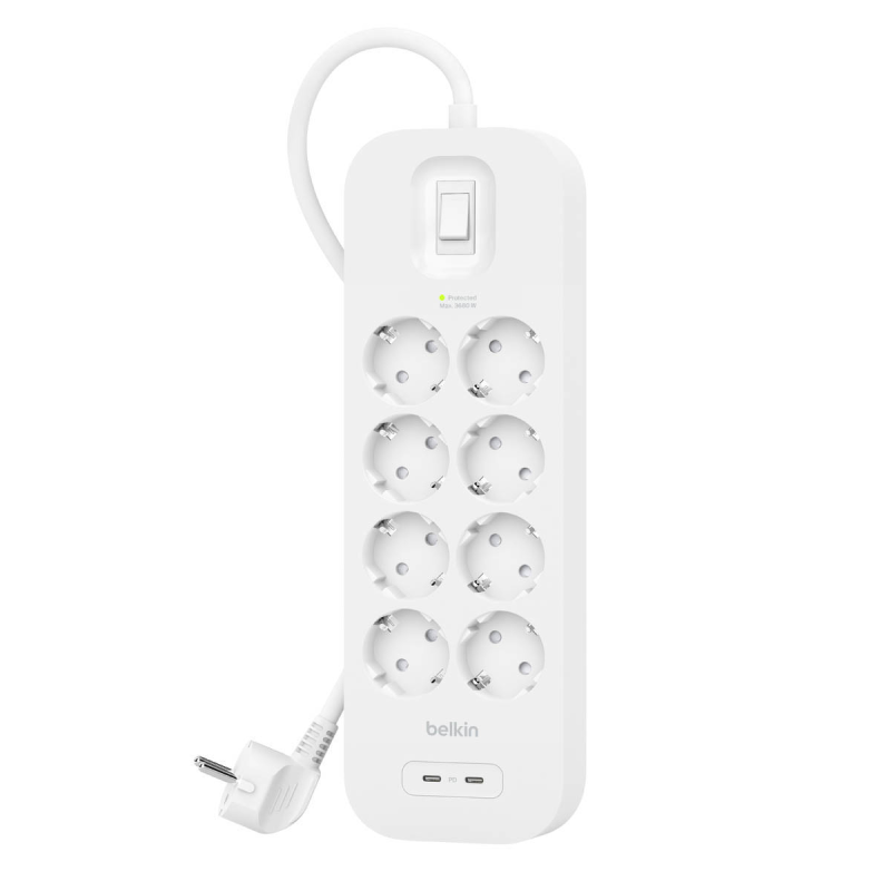 Belkin Listwa zasilająca przeciwprzepięciowa 900J, 8... | PartsPC.pl