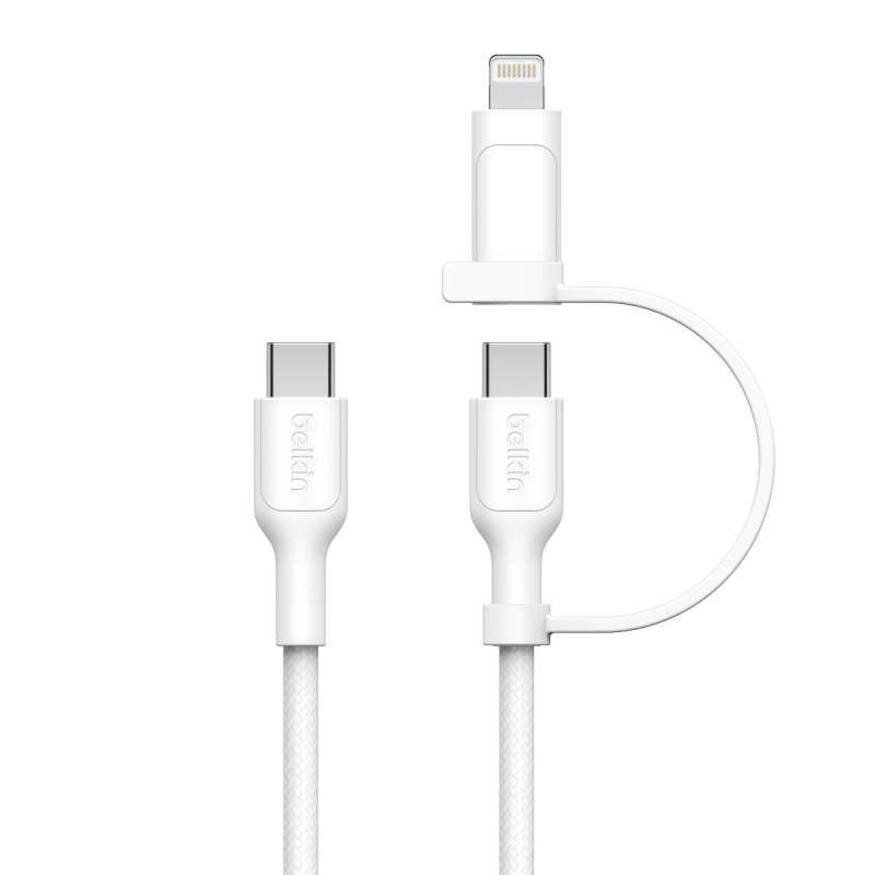 Belkin Kabel 2 w 1 ze złączami USB-C i Lightning, 60W... | PartsPC.pl