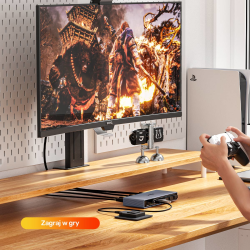 Unitek Przełącznik KVM 8K@60Hz USB 3.0 5Gbps DP | PartsPC.pl