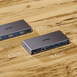 Unitek Przełącznik KVM 8K@60Hz USB 3.0 5Gbps DP | PartsPC.pl