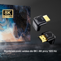 Unitek Adapter kątowy 8K HDMI 90 i 270 stopni | PartsPC.pl