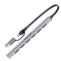 Unitek Hub USB-A/C 7w1 USB A z adapterem USB A 5 Gbps | PartsPC.pl