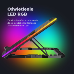 Rampage AD-RC14 X-RANGER Podstawka chłodząca pod laptop... | PartsPC.pl