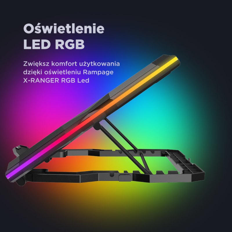 Rampage AD-RC14 X-RANGER Podstawka chłodząca pod laptop... | PartsPC.pl