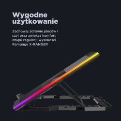 Rampage AD-RC14 X-RANGER Podstawka chłodząca pod laptop... | PartsPC.pl