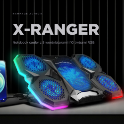 Rampage AD-RC14 X-RANGER Podstawka chłodząca pod laptop... | PartsPC.pl