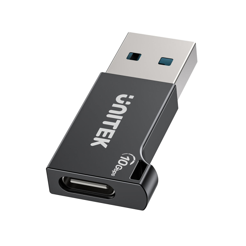 Unitek Adapter USB-A do USB-C 10Gbps czarny A1049ABK01 | PartsPC.pl